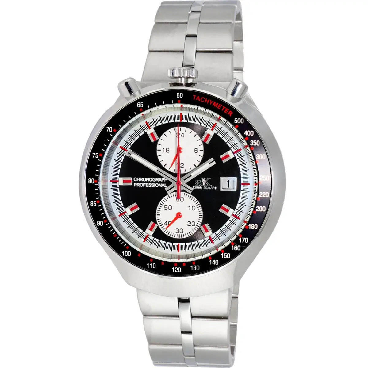 Men`s Muscle Black Dial Watch - AK5662-MBK by Adee Kaye