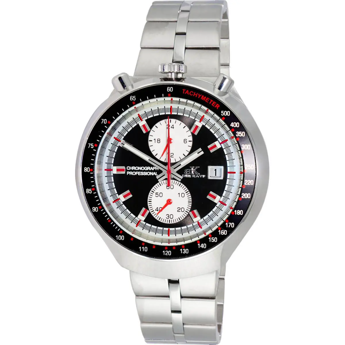 Men`s Muscle Black Dial Watch - AK5662-MBK by Adee Kaye