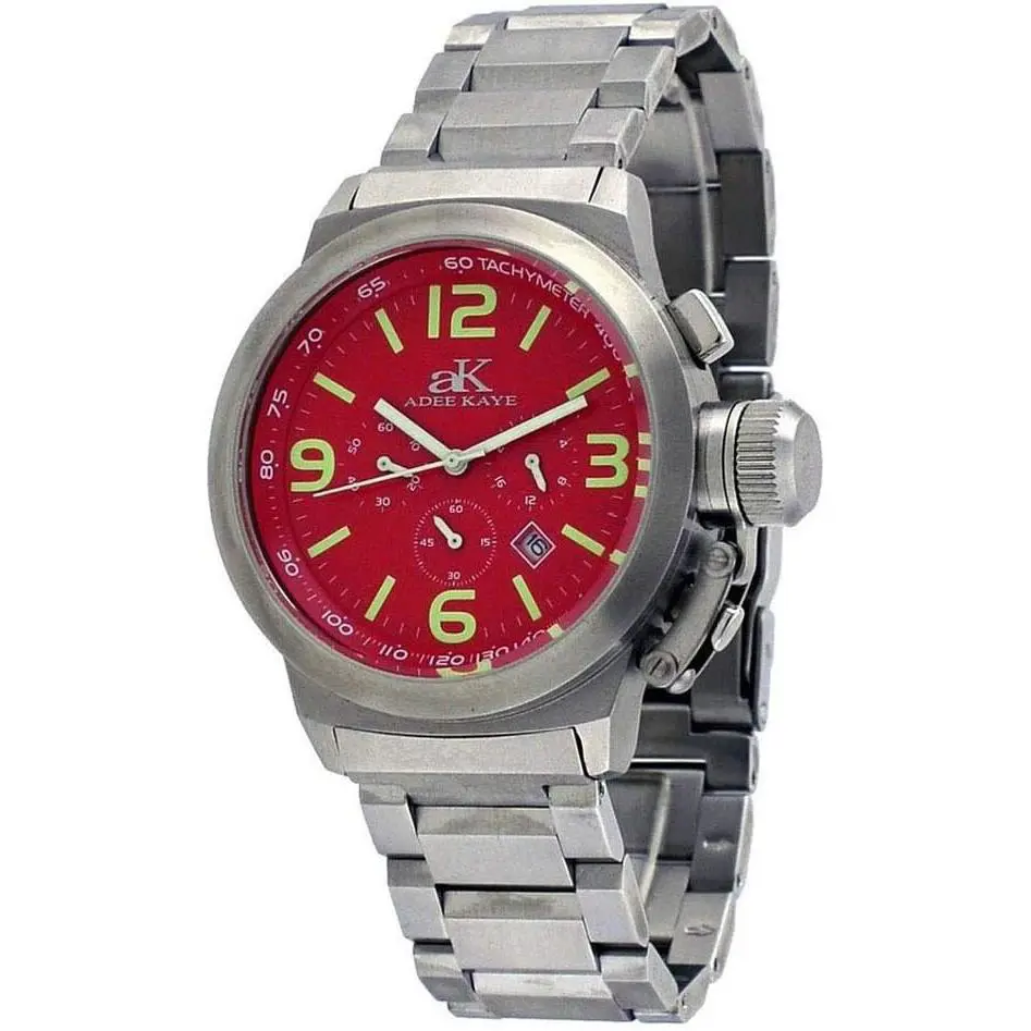 Men`s Challenger Chronograph Stainless Steet Watch - AK4021R by Adee Kaye