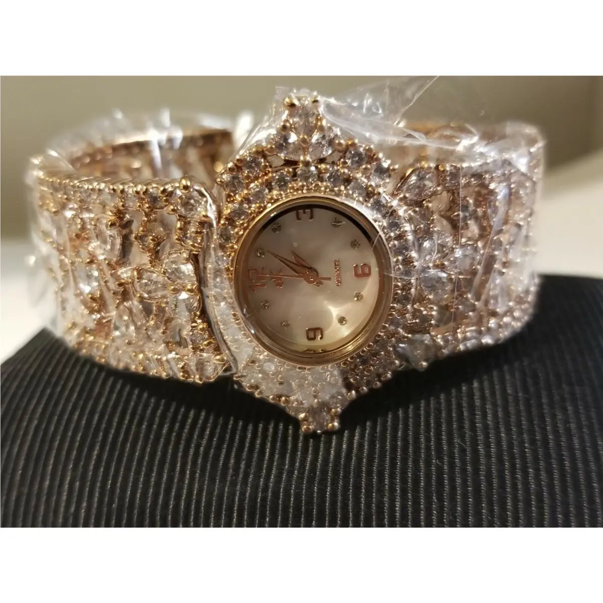 Mother OF Pearl Dial Rose Tone Bangle Watch 7 by Adee Kaye