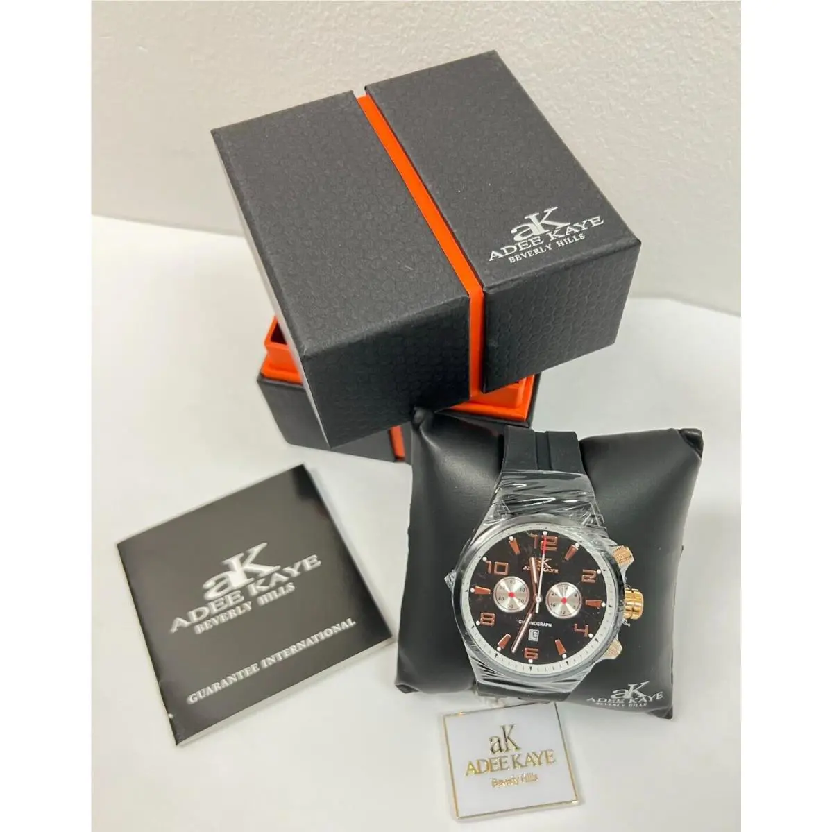 AK7231-MIPRG Men`s Silicone Strap Chronograph Watch by Adee Kaye
