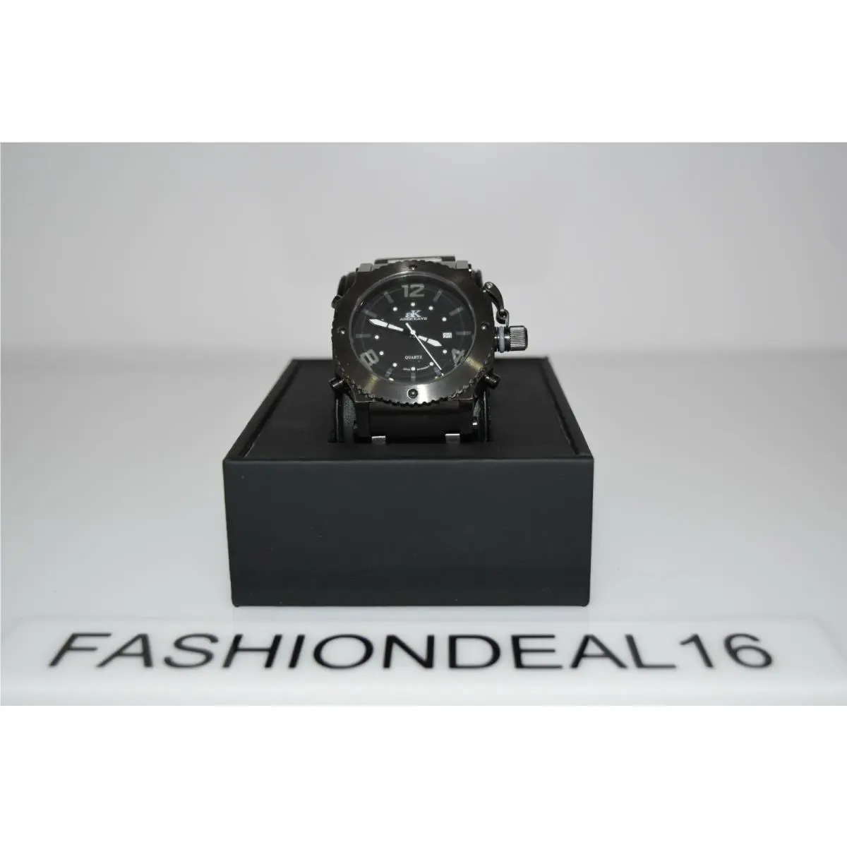 aK Adee Kaye Gunmetal SS Black Dial AK6470-MGM Watch