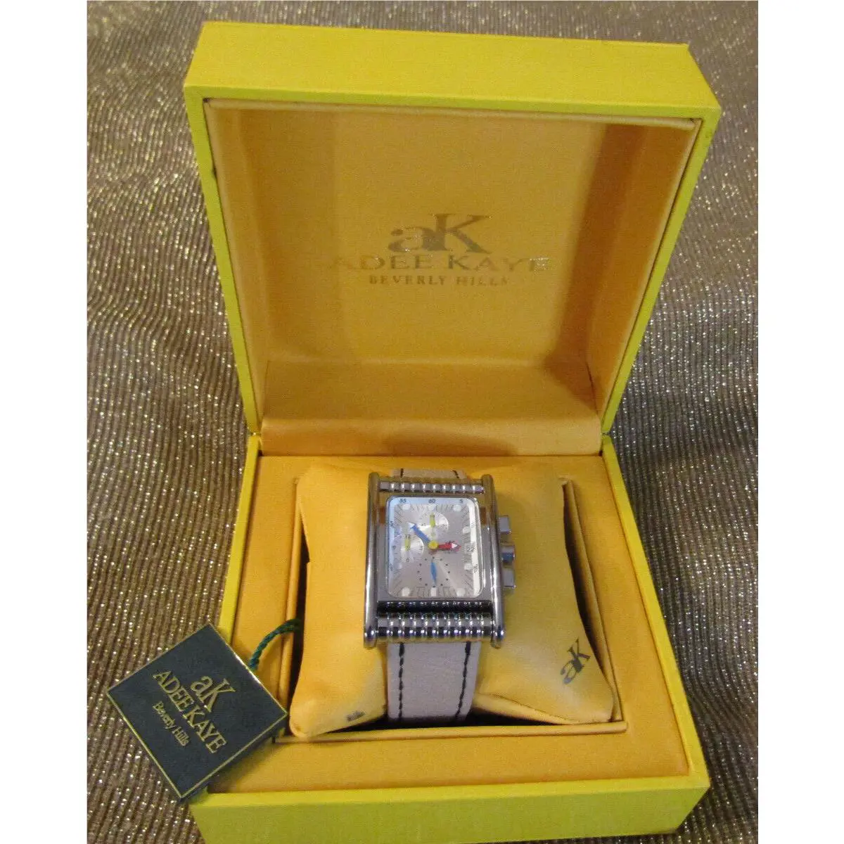 Very Rare  Classic Collection Chronograph Watch Colored Hands Buttons by Adee Kaye