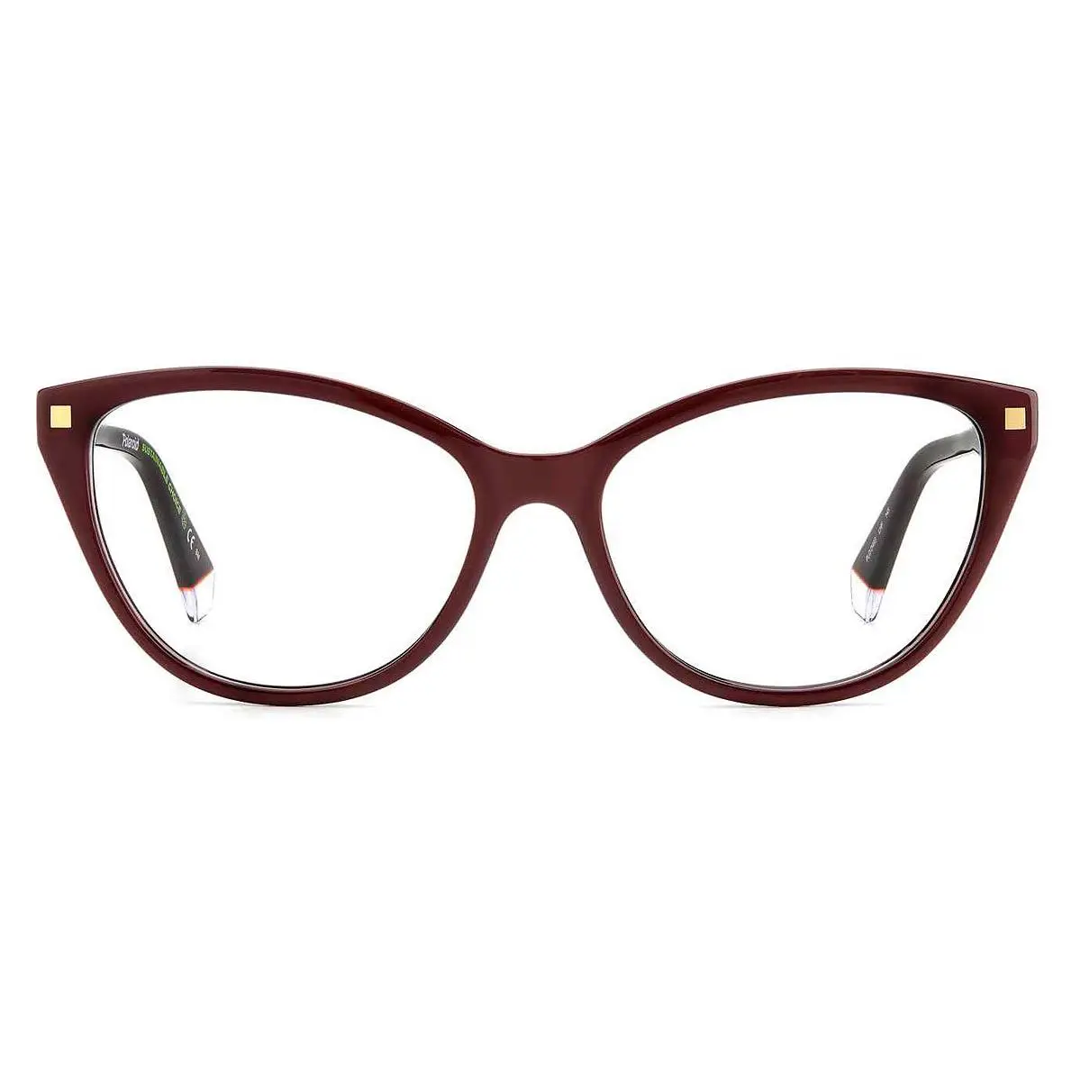 Polaroid Pld D493 Eyeglasses Women Burgundy Cat Eye 55mm