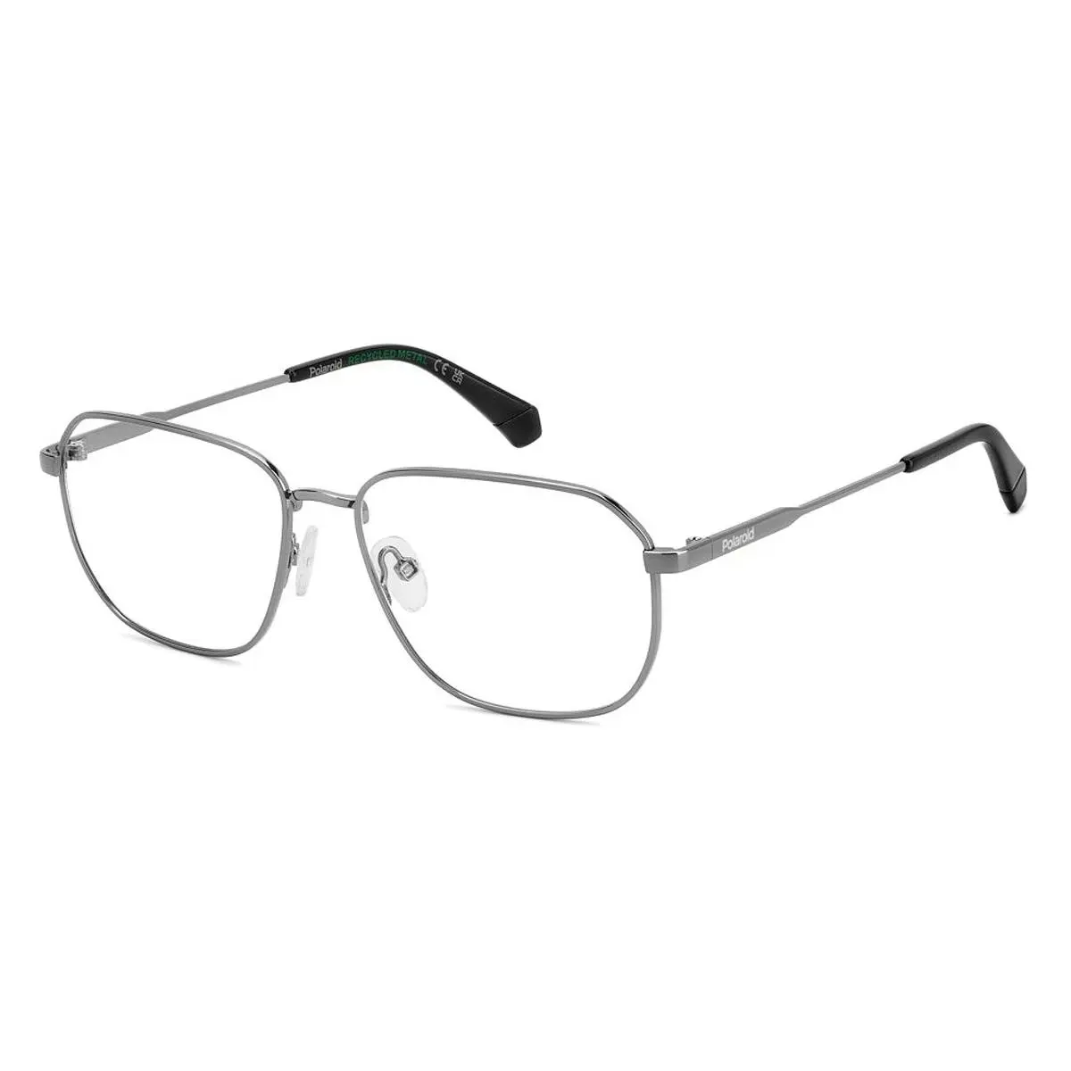 Polaroid Pld D538 Eyeglasses Male Dark Ruthenium 57mm - Frame: Dark Ruthenium, Lens: Demo