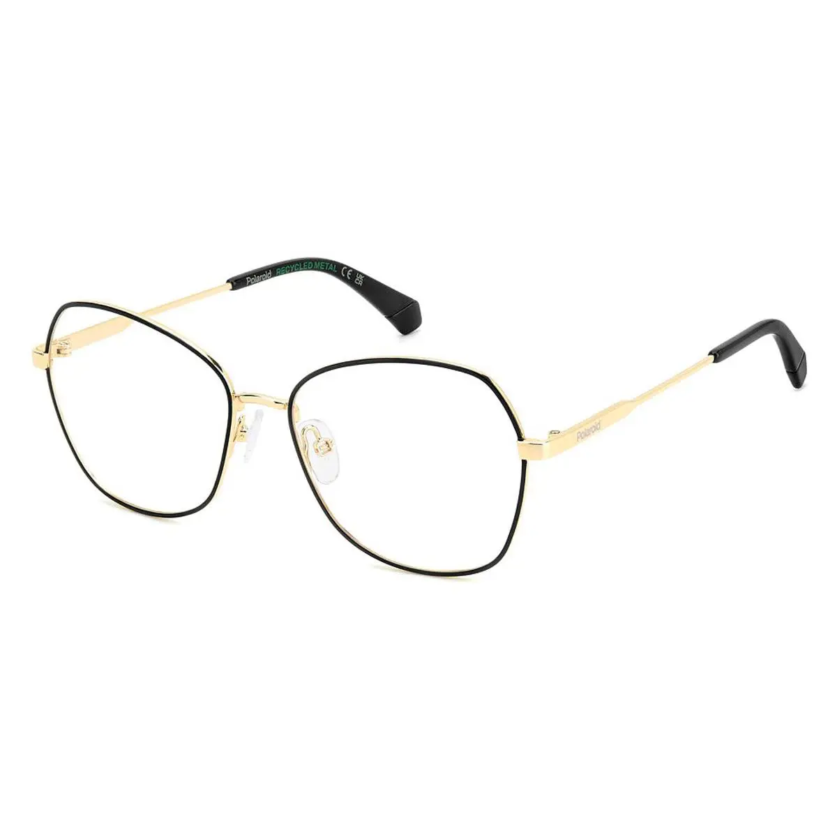 Pld D539 Eyeglasses Female Gold Black 56mm by Polaroid