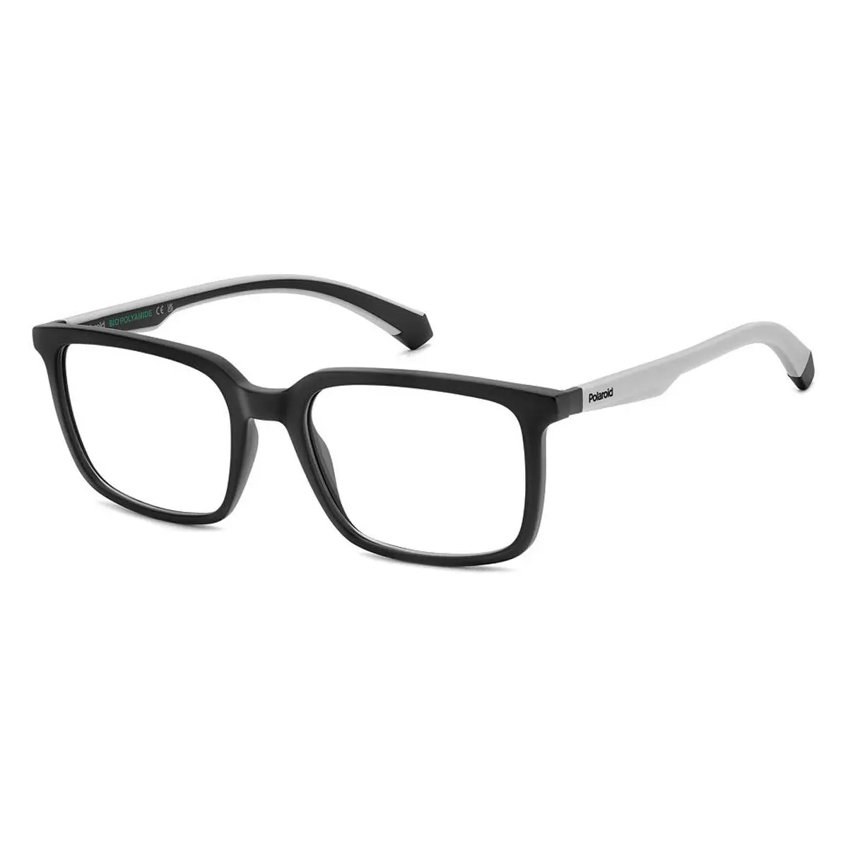 Polaroid Pld D547 Eyeglasses Male Matte Black Gray 55mm - Frame: Matte Black Gray, Lens: Demo
