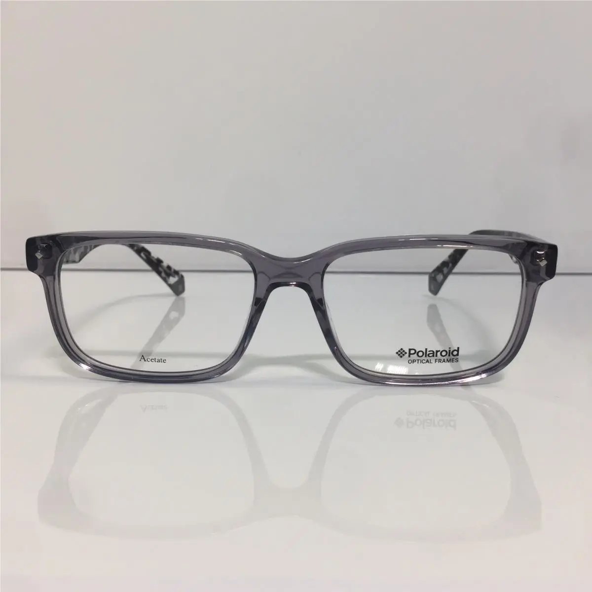 Polaroid D335 KB7 Grey Plastic Unisex Eyeglasses 53mm