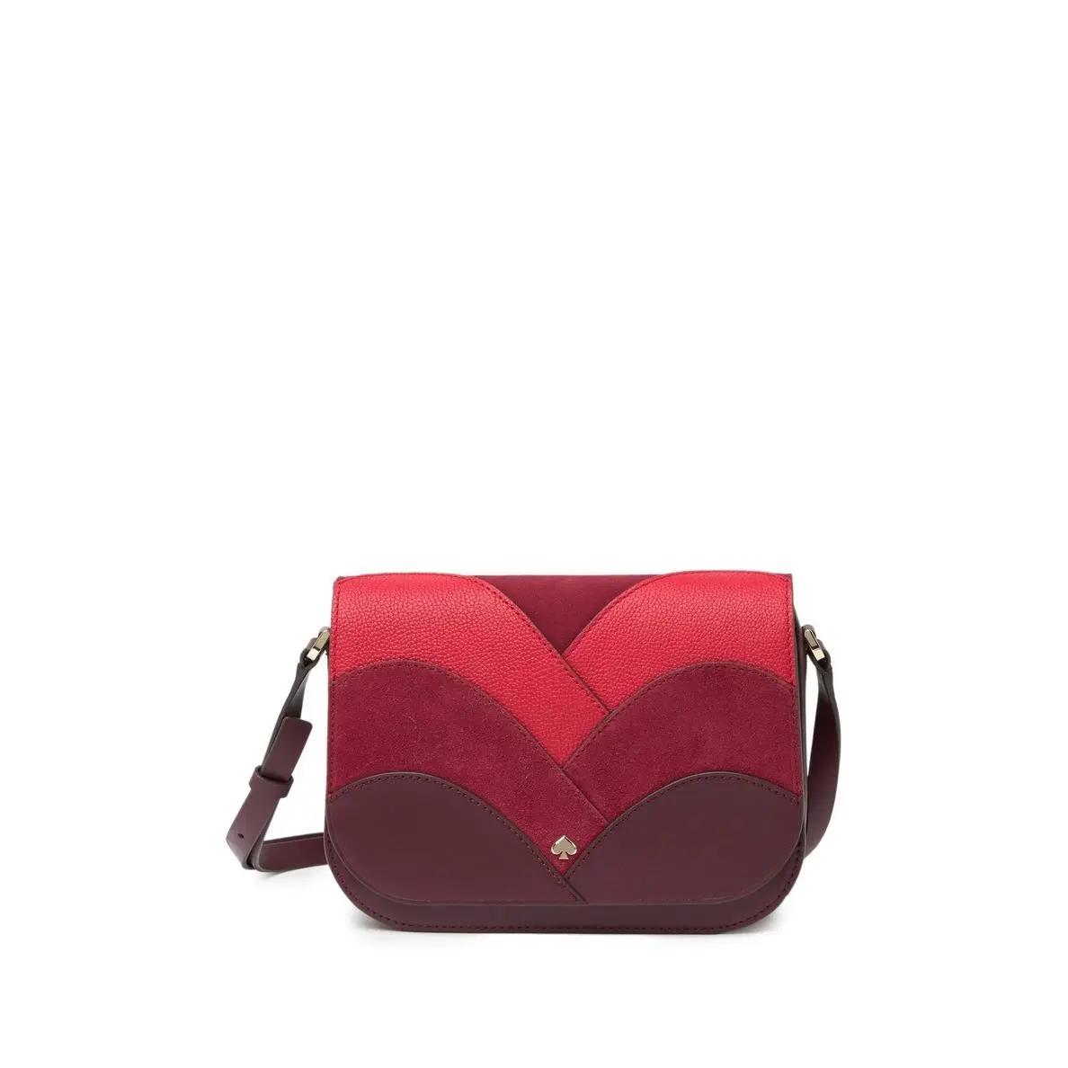 Kate Spade New York Nadine Patchwork Medium Flap Leather Suede Bag Retail