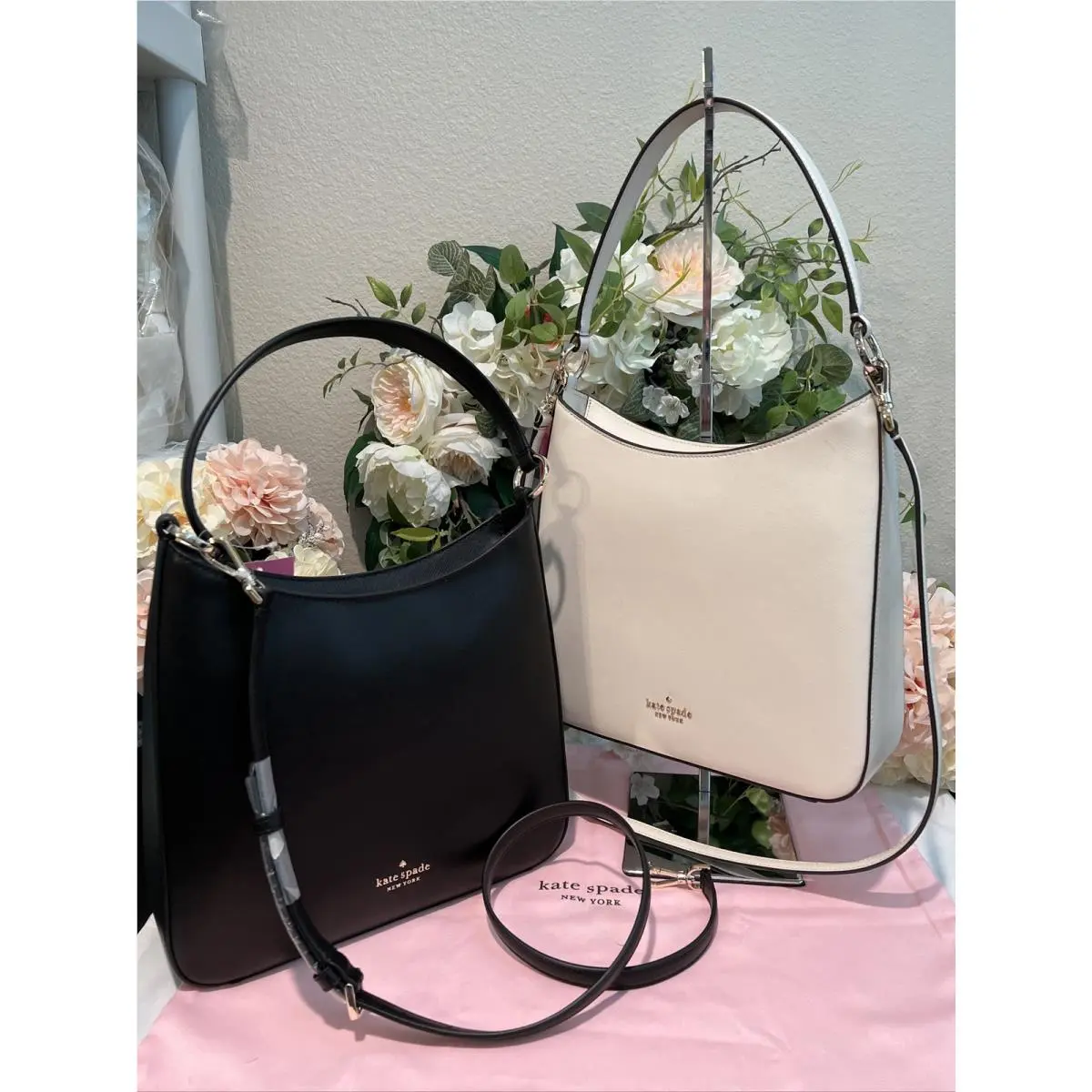 Kate Spade Saffiano Leather Perry Shoulder Bag Parchment White or Black