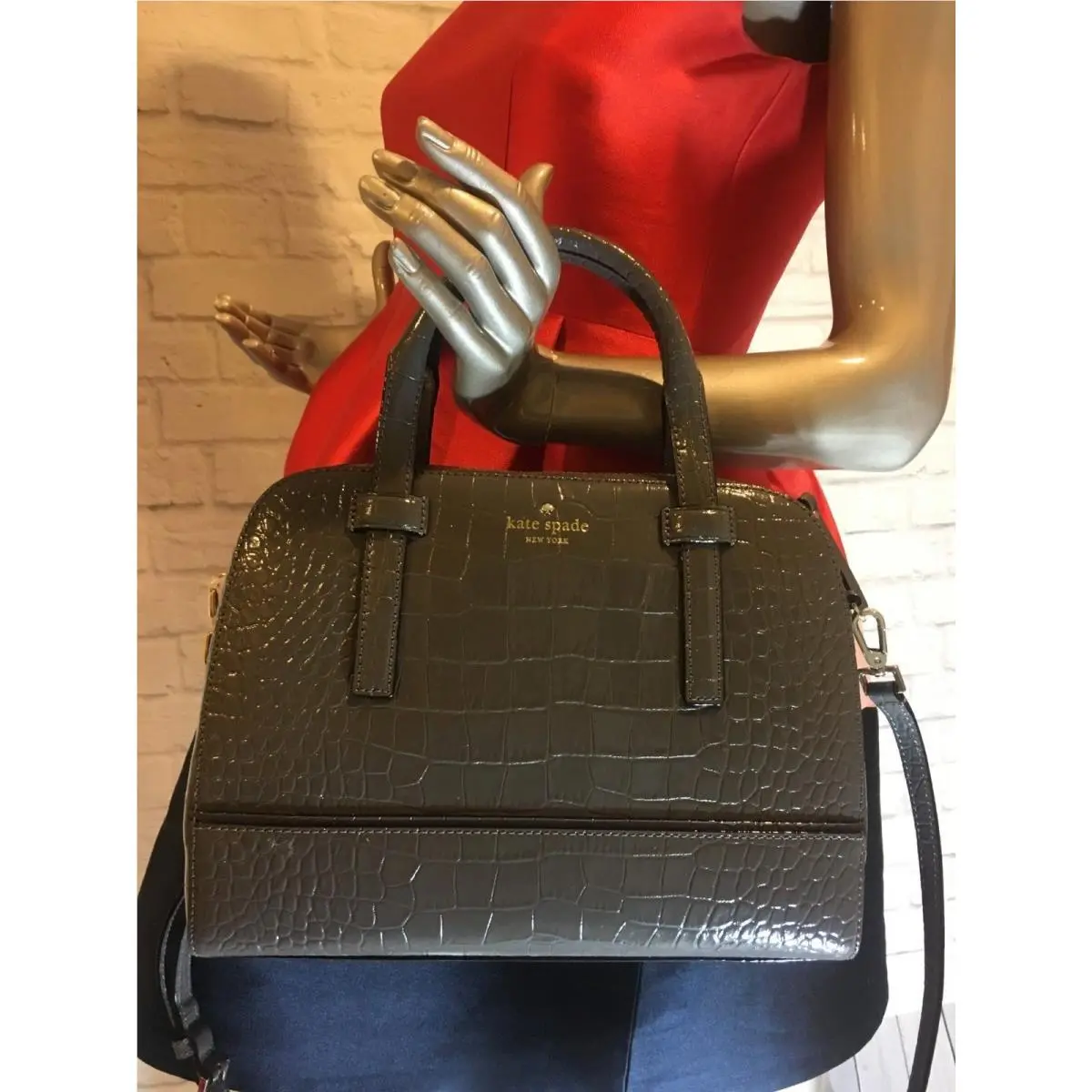 Kate Spade Small Felix Riverside Street Exotic Leather Bag De