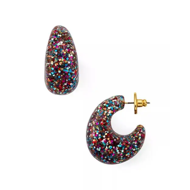 Kate Spade New York Earrings- You Pick Adore-ables glitter huggie (multi-color)