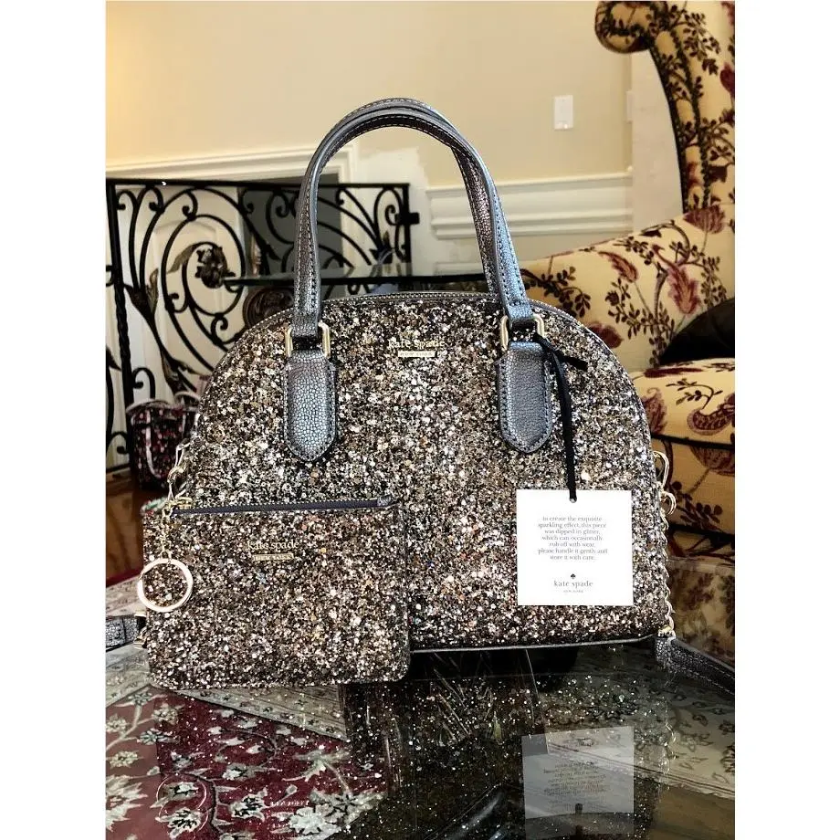 Mini Reiley Laurel Way Glitter Satchel Crossbody/ Wristlet handbag+wristlet by Kate Spade