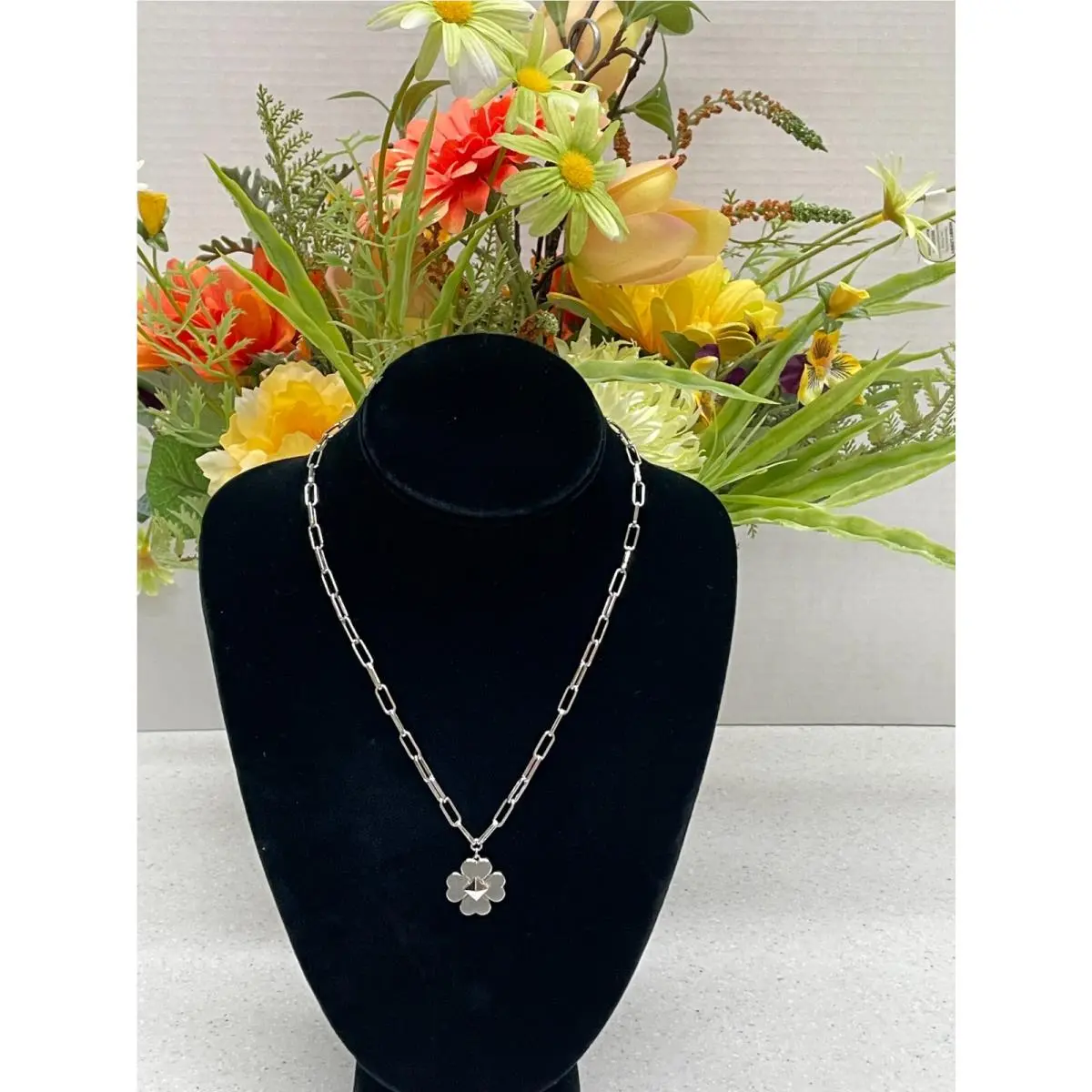 Spades Studs Pendant KD775 Chunky Chain You Pick Nwot Silver by Kate Spade