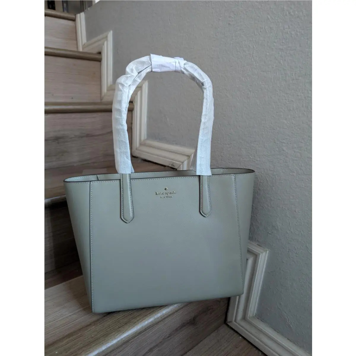 KG473 Staci Medium Tote Saffiano Leather Oyster Shell by Kate Spade