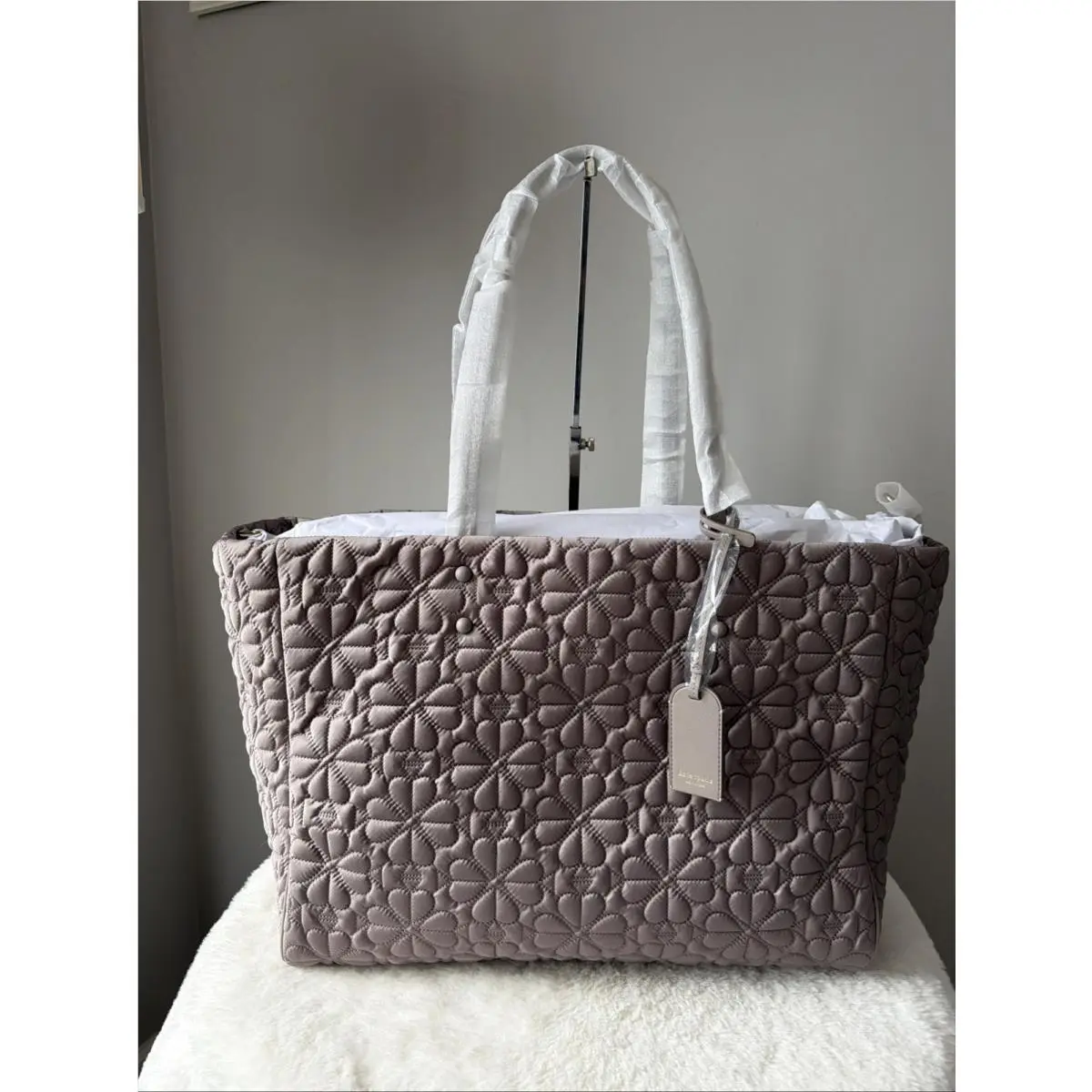 Kate Spade Tilly Quilted Fabric Large Tote Bag City Scape
