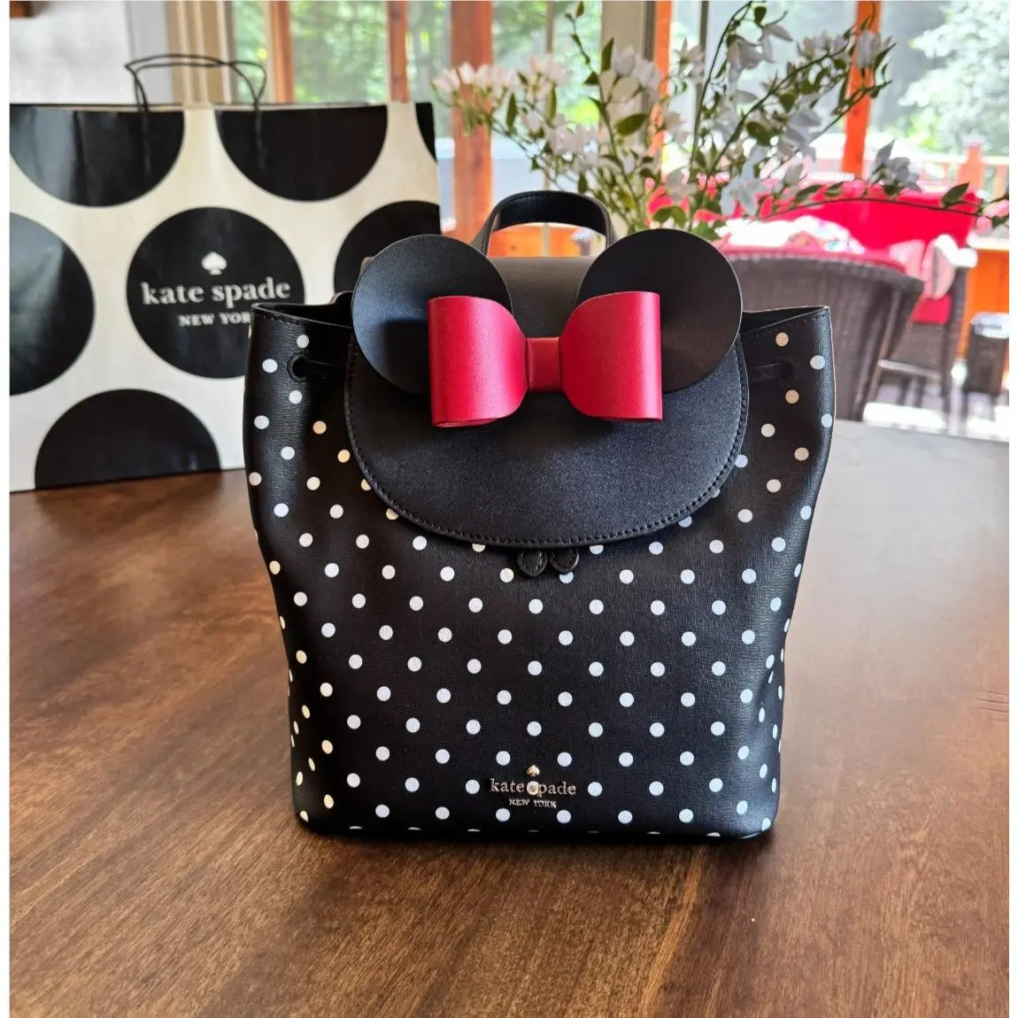New York x Disney Minnie Mouse Polka Dot Backpack - Retail by Kate Spade