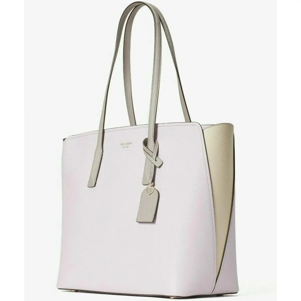 Margaux Large Tote Leather Bag Pale Vellum PXRUA226 by Kate Spade