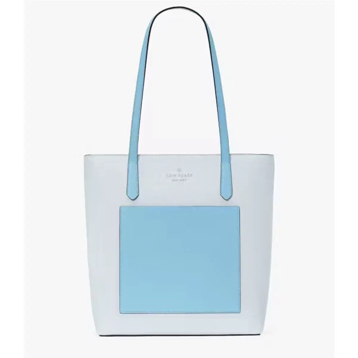 Kate Spade New York Daily Tote Zip Shoulder Bag Crisp Sky Multi Multi Leather