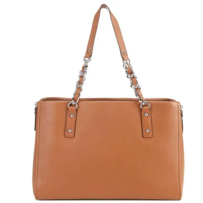 Kate Spade Andee Brown Leather Chain Shoulder Tote WKRU7113 Gingerbread
