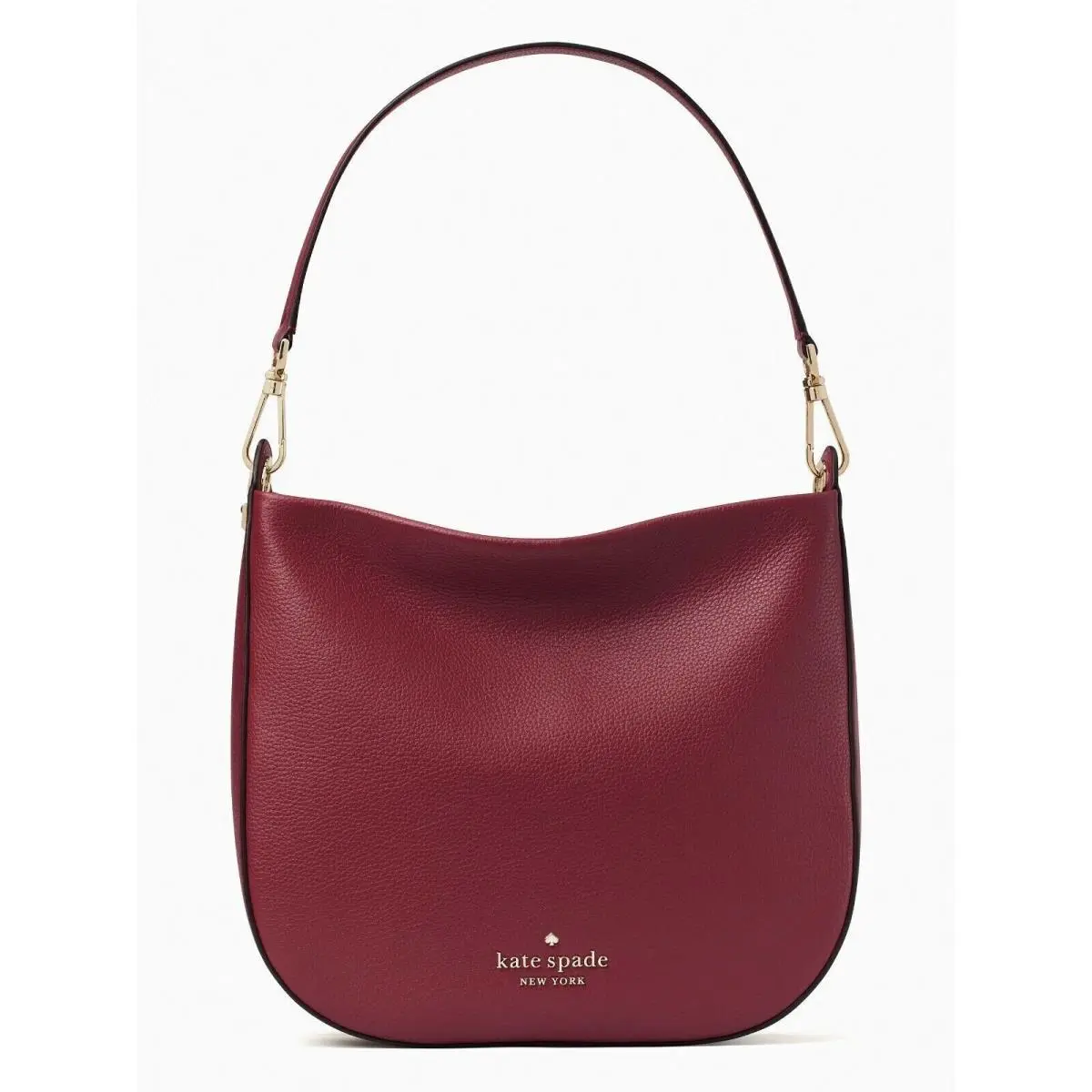 Kate Spade Lexy Shoulder Bag Dark Purple Leather Large Hobo K4659
