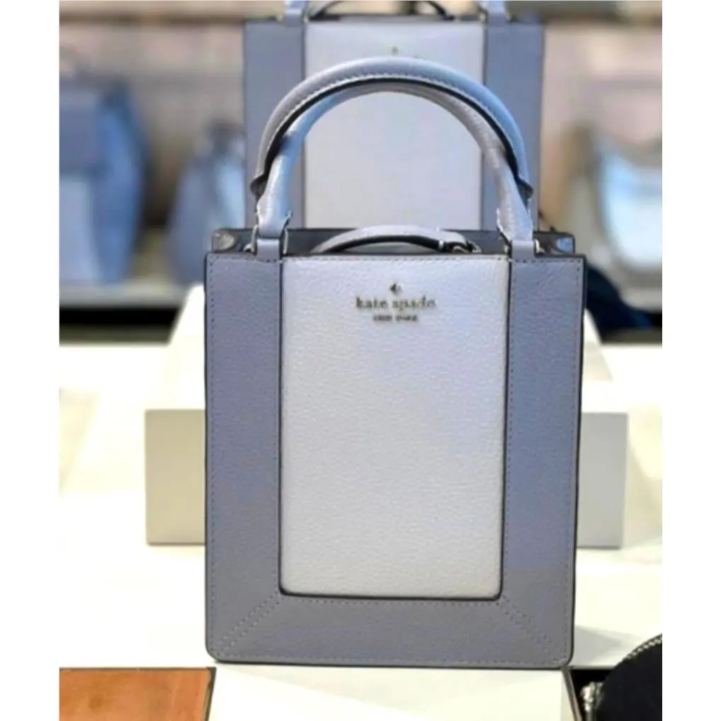 Kate Spade Lena Colorblock Pebbled Leather Mini Tote 6 x 7 x 2