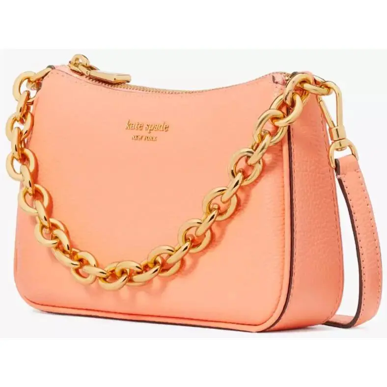 Kate Spade Jolie Convertible Orange Leather Crossbody Bag KD908 Purse