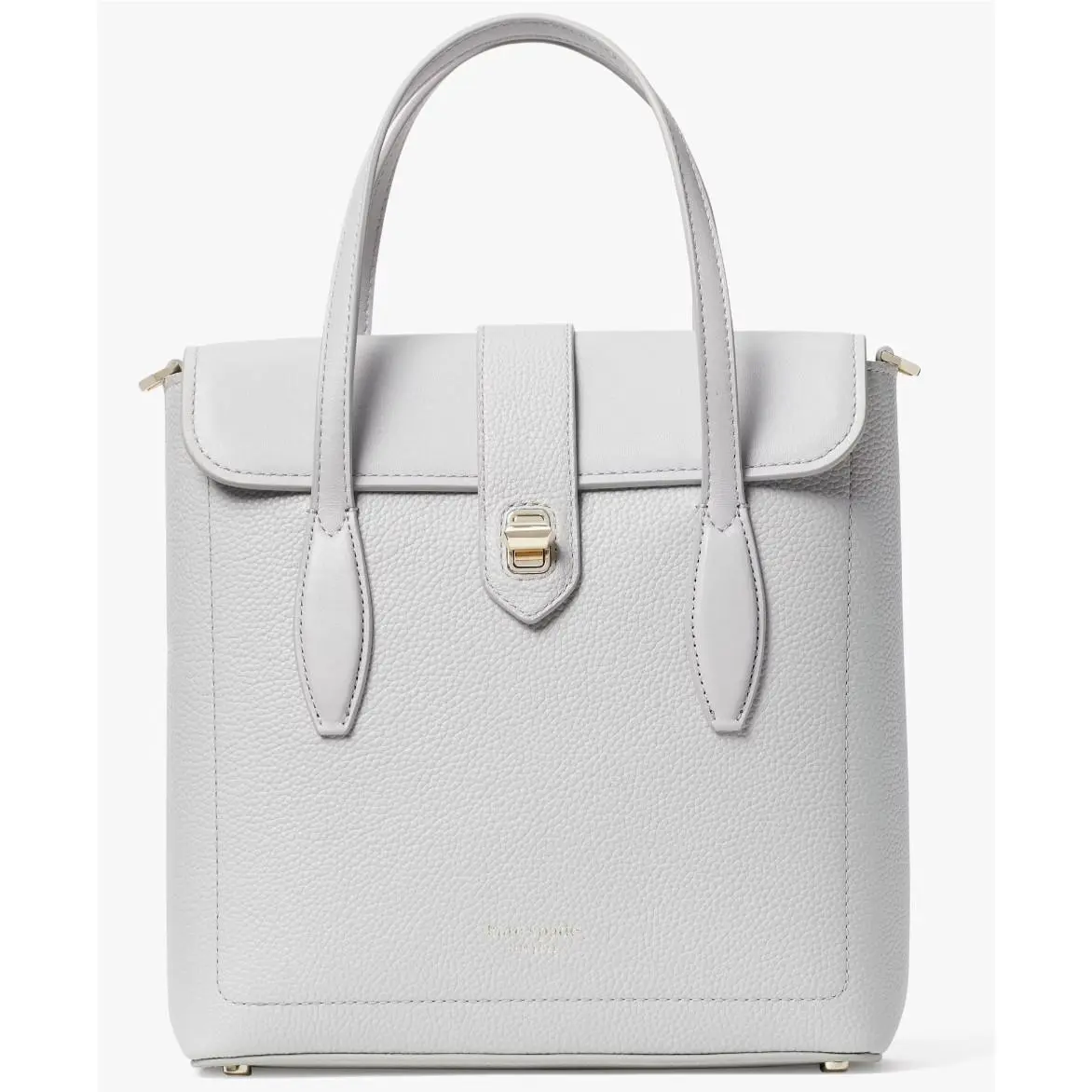 Kate Spade Essential NS Light Gray Leather Tote Bag PXR00270 Satchel