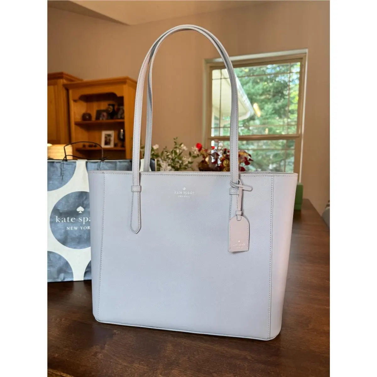 New  Schuyler Medium Tote - Platinum Grey K7354 by Kate Spade