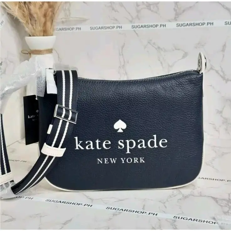 KF379 Rosie Small Pebbled Leather Crossbody Blazer Blue Multi by Kate Spade