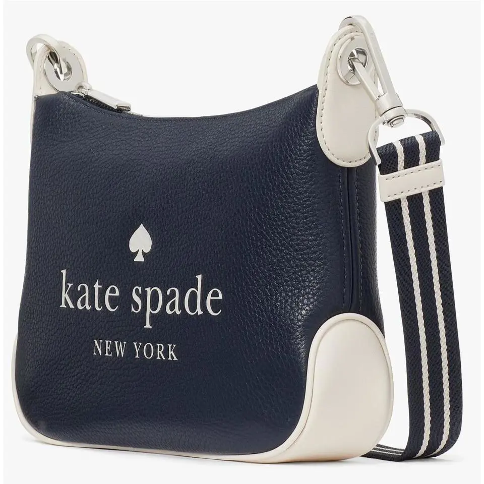 Kate Spade Rosie Crossbody Navy Blue Leather Bag KF379 Logo Purse