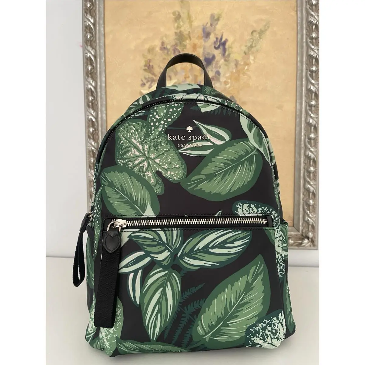 Chelsea Fern Foliage Medium Backpack In Green by Kate Spade