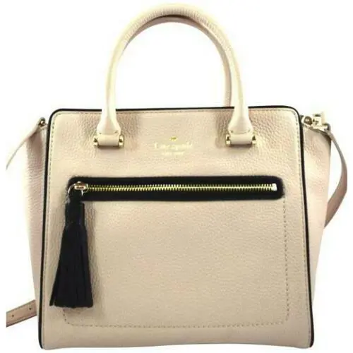 Kate Spade Allyn Warm Beige Leather Satchel Crossbody WKRU4322