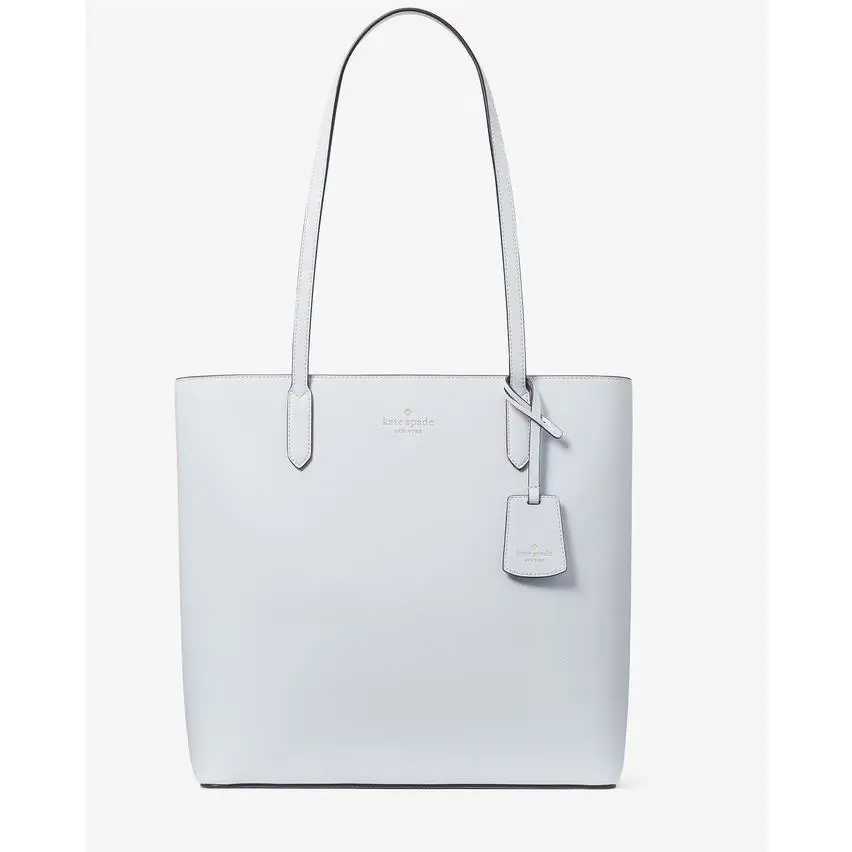 Kate Spade Brynn Saffiano Large Tote Bag Bow Dangle Pale Sapphire
