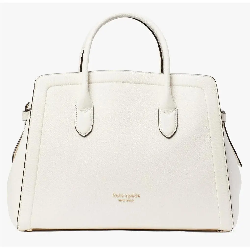 Kate Spade Knott Large Satchel Off White Pebbled Leather PXR00399 Cream