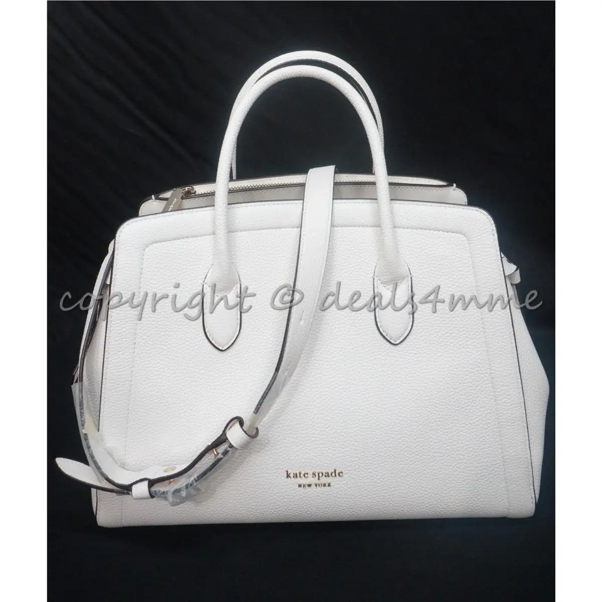 PXR00399 Knott Pebbled Leather Satchel/shoulder Bag in Cream by Kate Spade