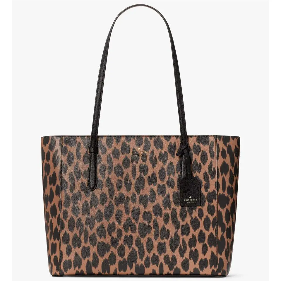 Kate Spade Schuyler Leopard Tote Cheetah KE723 Leopardo Animal Print R