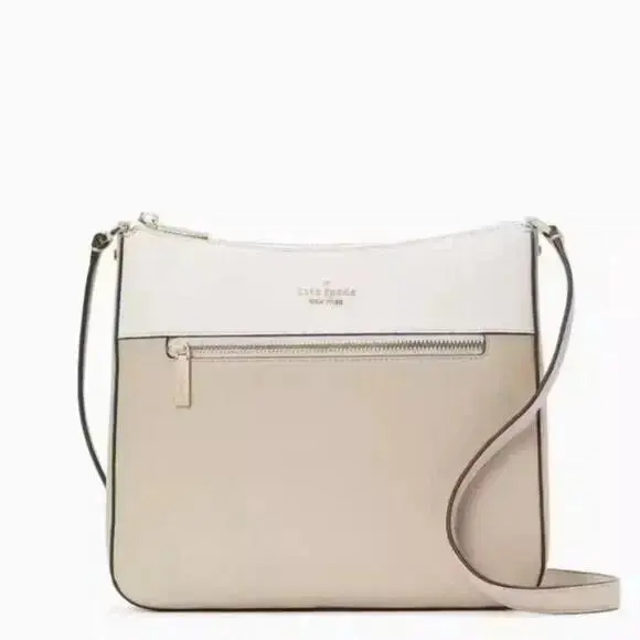 Kate Spade New York Leila Swingpack Crossbody Bag Leather Purse KB649 Cream Tan
