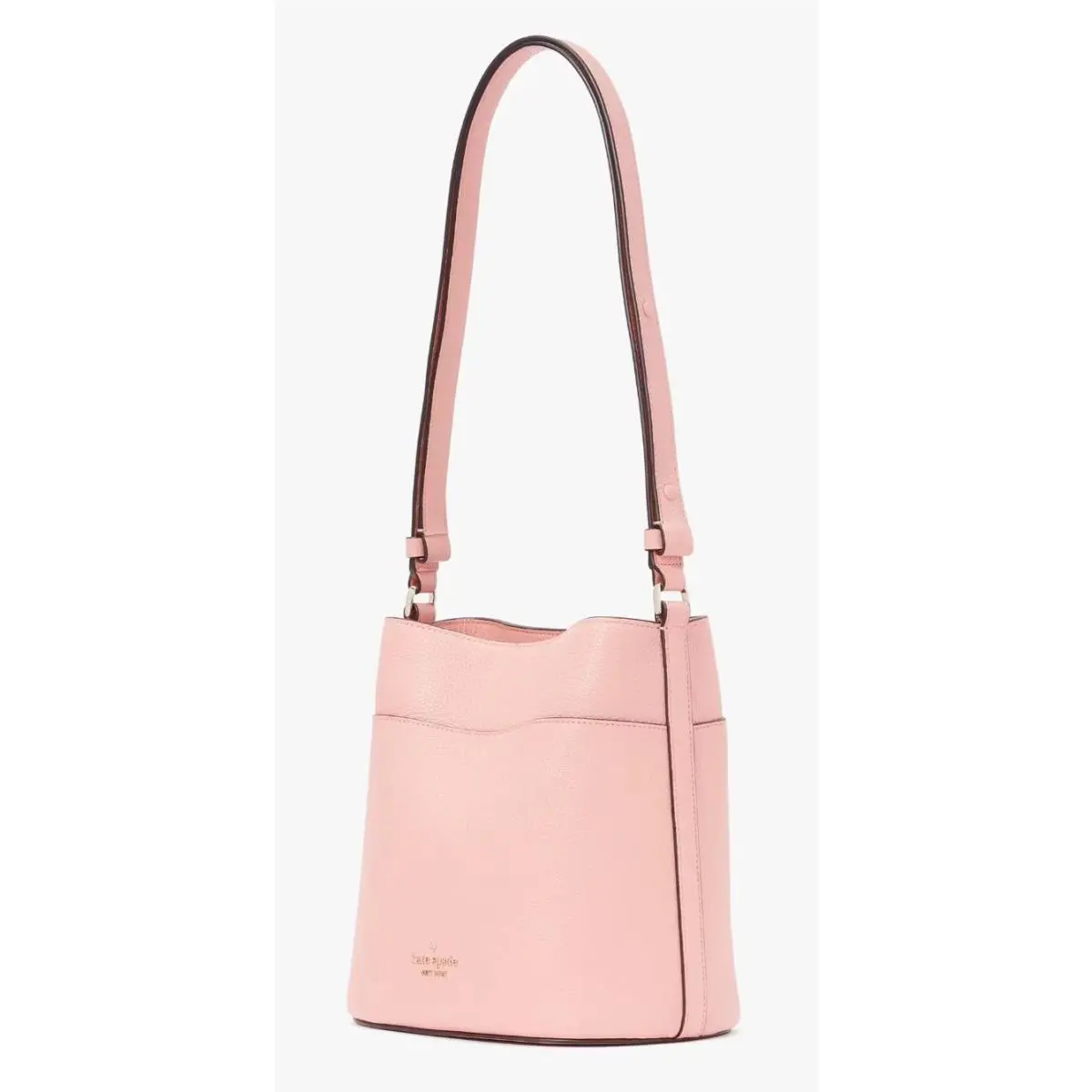 Kate Spade Leila Small Bucket Bag Peachy Rose Leather Pink Purse