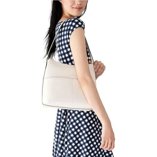 Kate Spade Bailey Leather Shoulder Purse Bag K4650 Parchment Off White