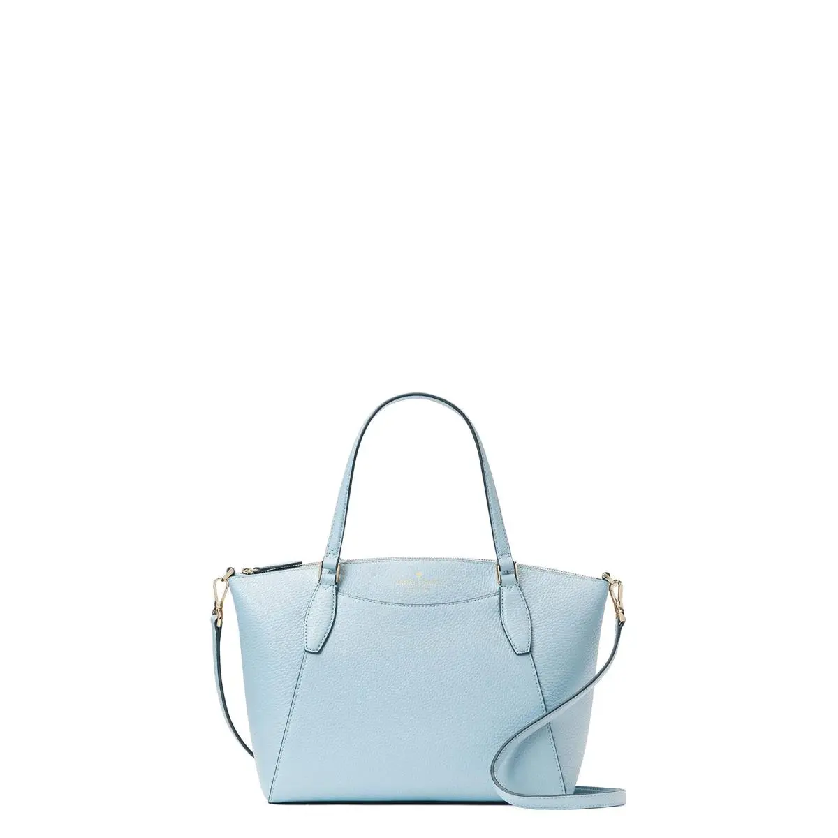 Kate Spade New York Kate Spade Monica Satchel Pebbled Leather Purse Bag - Exterior: Pretty Sky Blue