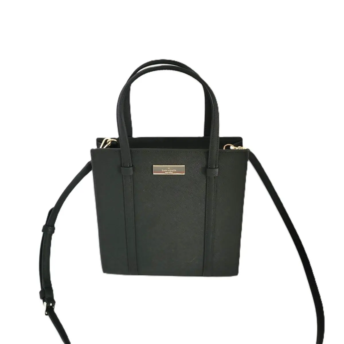 Kate Spade KI926 Kenzie Limited Saffiano Pvc Small Tote Crossbody Handbag Black