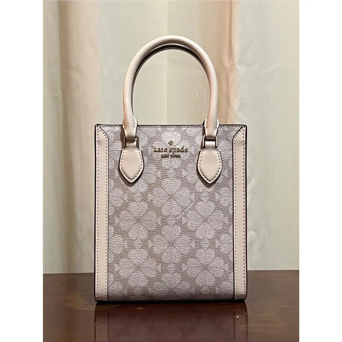 Kate Spade Flower Mini Tote in Beige