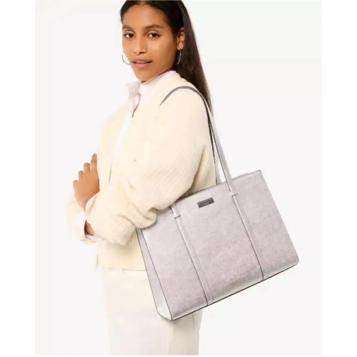 Kenzie Limited Edition Large Tote Shoulder Bag Lunar Light by Kate Spade