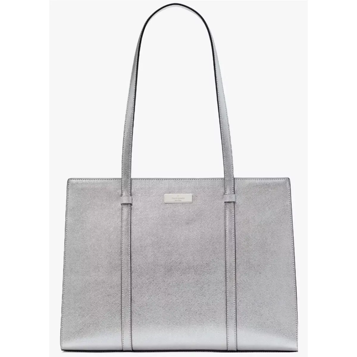 Kate Spade Kenzie Large Tote KI965 Metallic Silver Purse