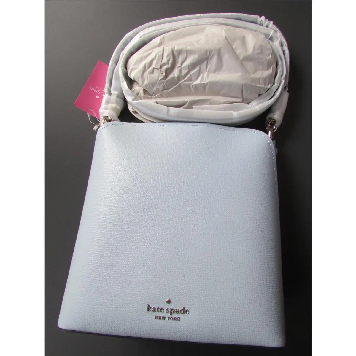 Kate Spade New York Bag Large Darcy Bucket Ocean Fog New