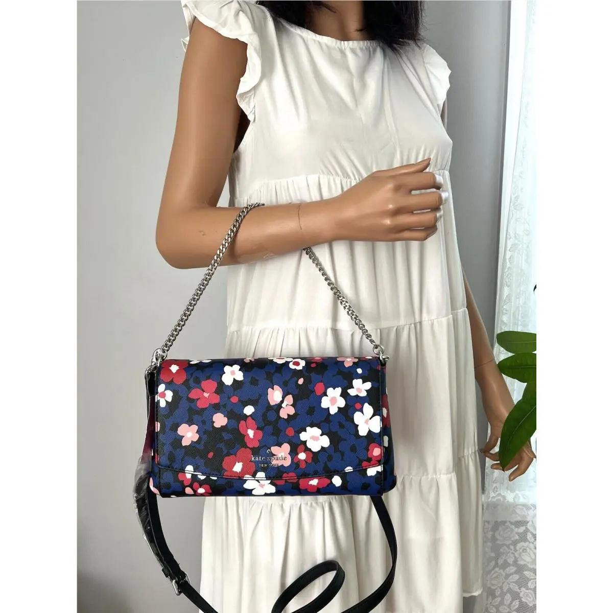 New Kate Spade Greer Laurel Bouquet Shoulder Crossbody Bag Multi Color