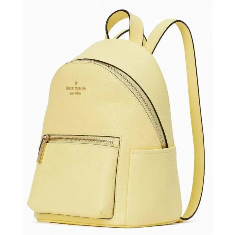 Kate Spade Leila Dome Backpack Yellow Pebbled Leather KB650 Retail