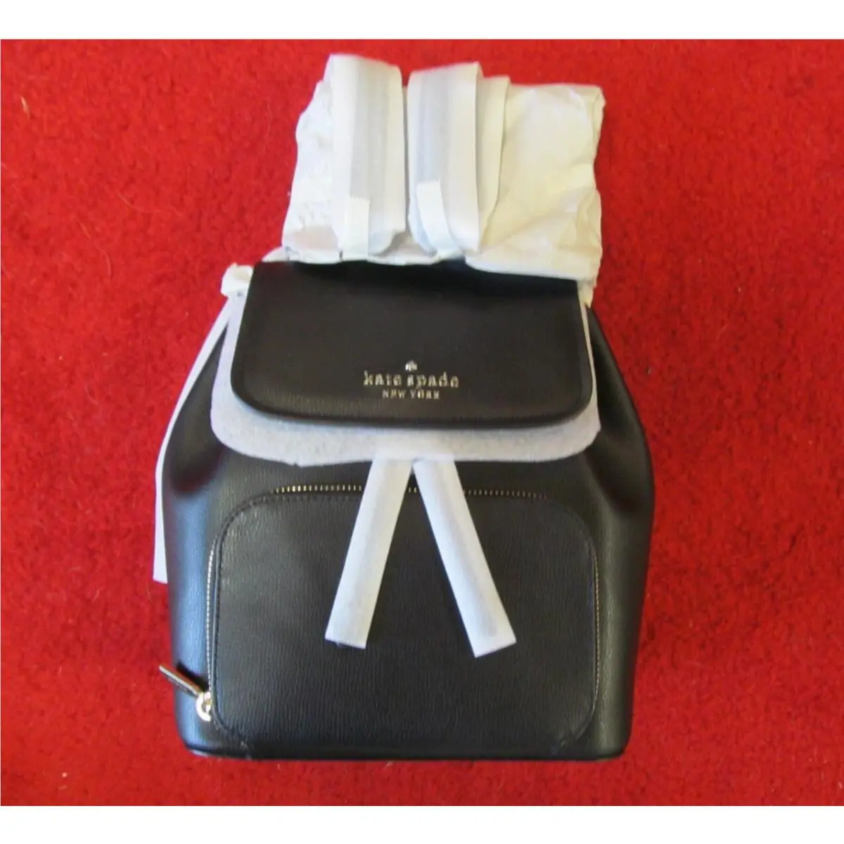 Kate Spade Flap Backpack Black Darcy 001 WKR00548 New