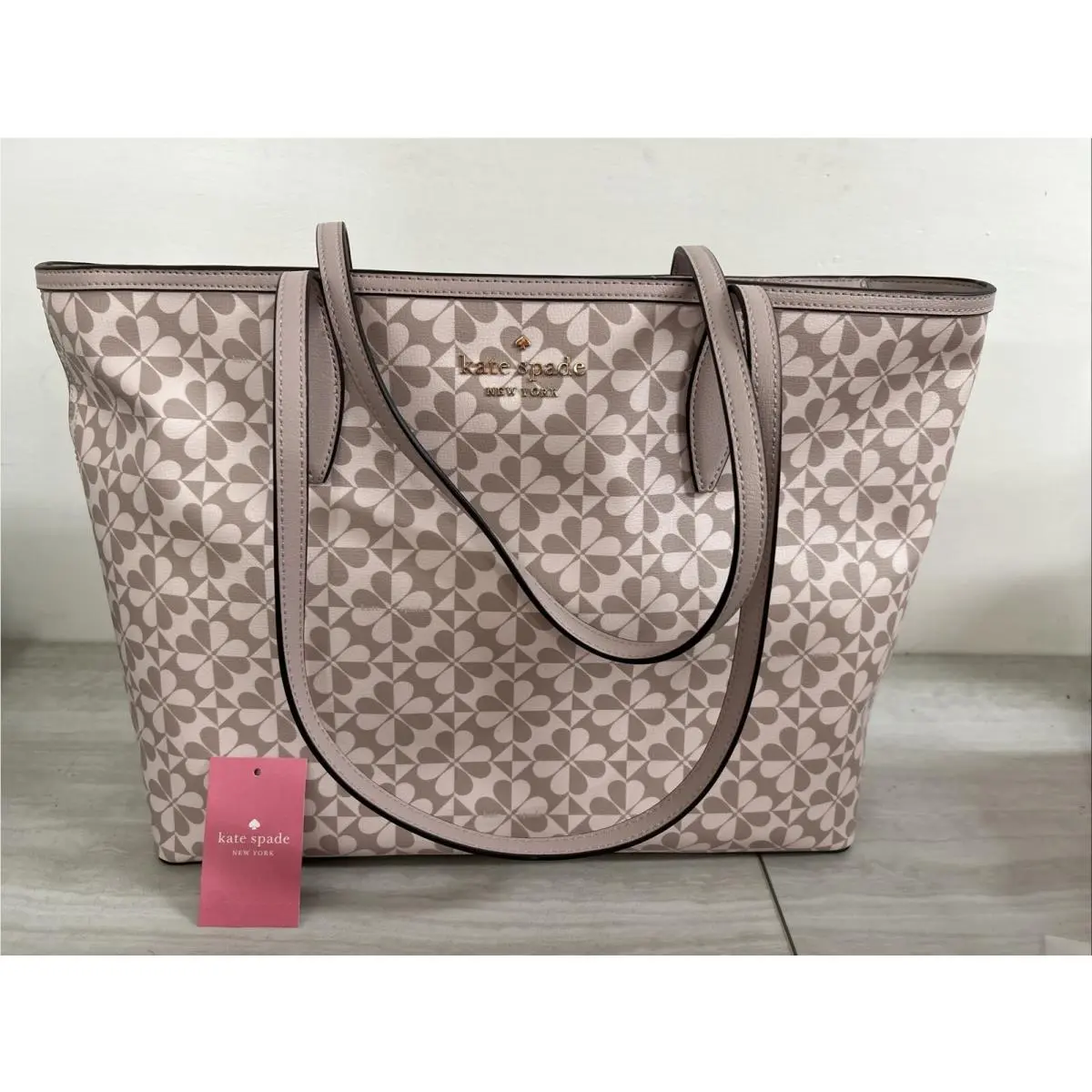 Tote Hollie Spade Clover Geo Black Large Bag WKRU6593 by Kate Spade